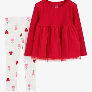 Carter's With Love 3 piece set in Red Combo Sz 24 months EUC